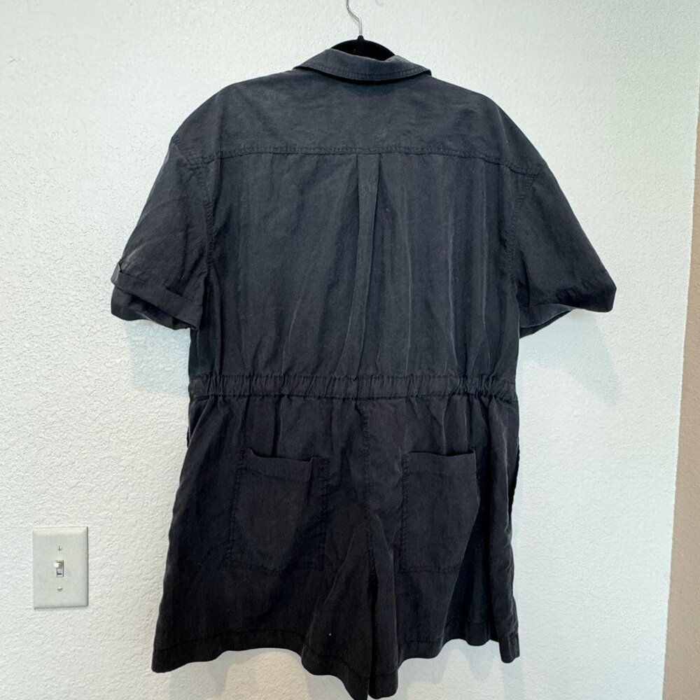 Gap Black Grey V Neck Collared Lightweight Utilit… - image 2